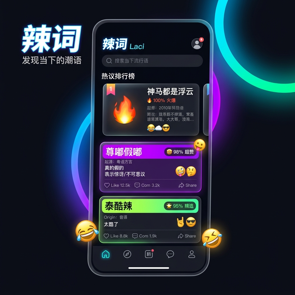 梗大爷 App UI 演示
